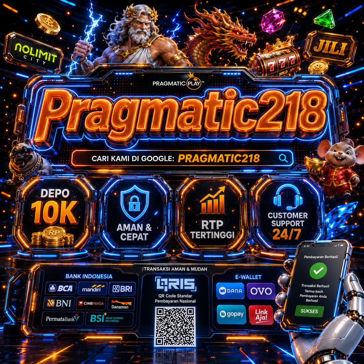 PRAGMATIC218 : Situs PG SOFT Banner